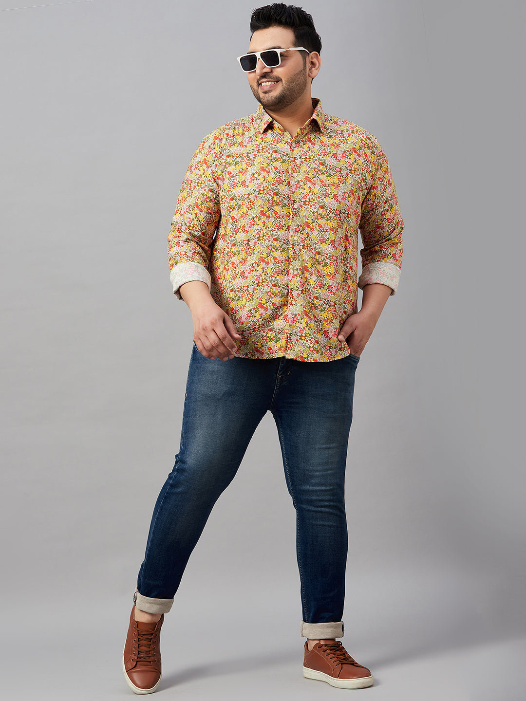 Men Printed Multi Comfort Shirt