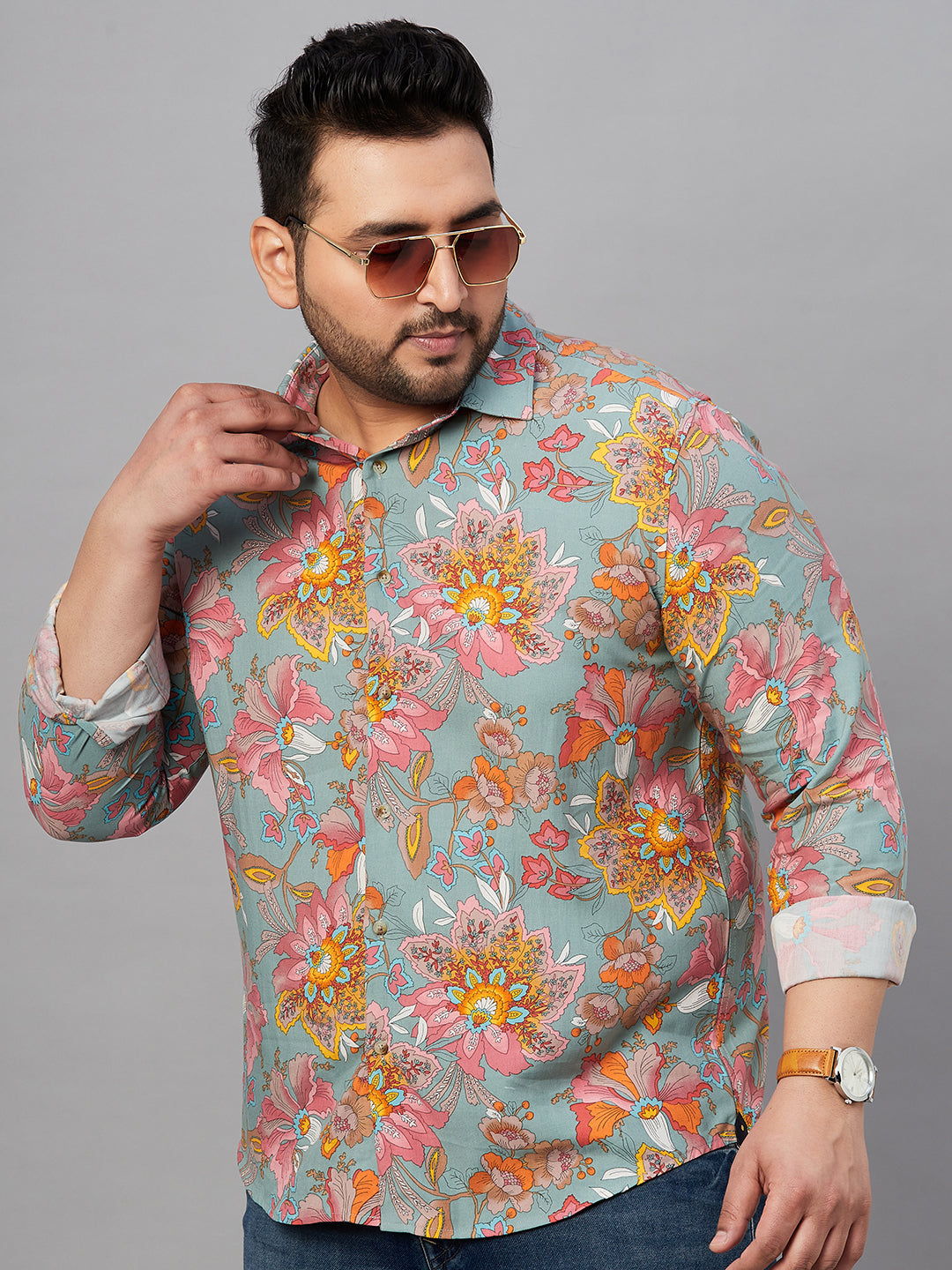 Men Printed Multi Comfort Shirt