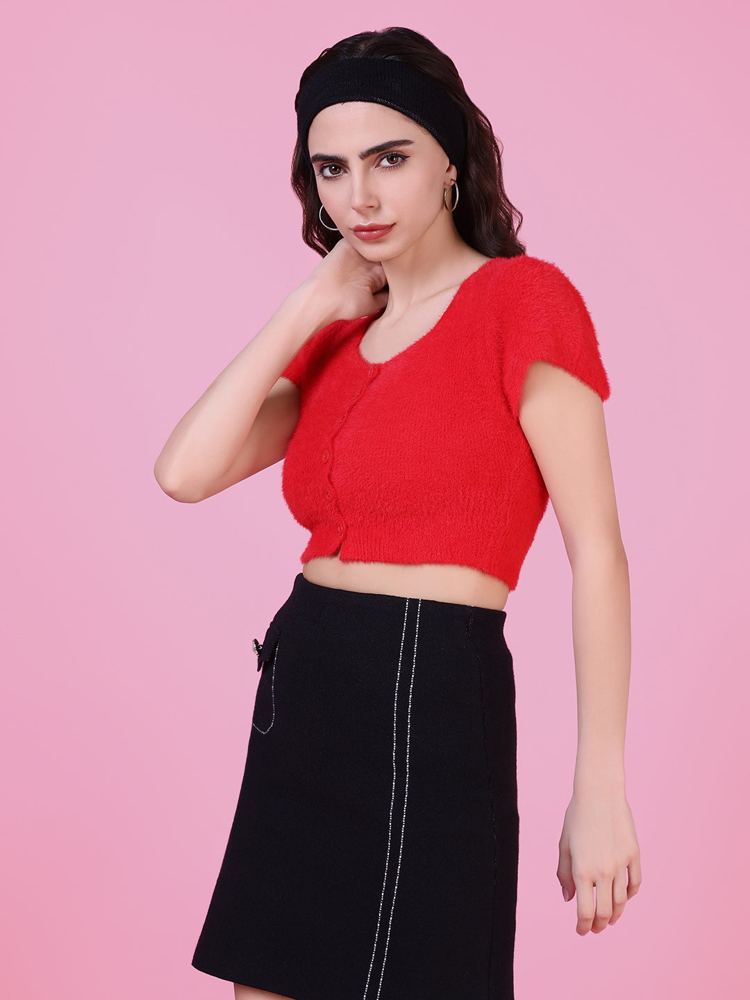Women's Red Crop Top