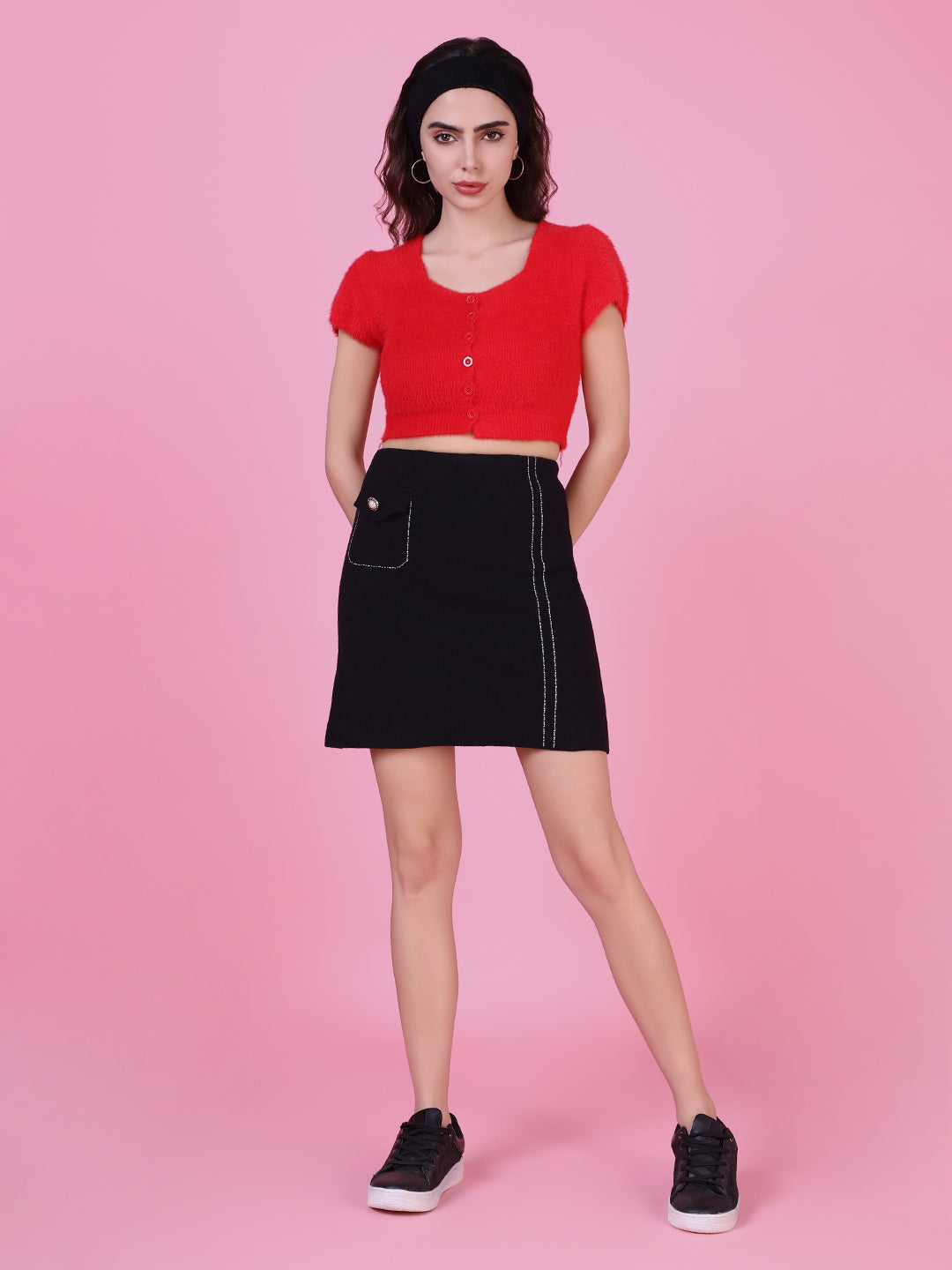Women's Red Crop Top