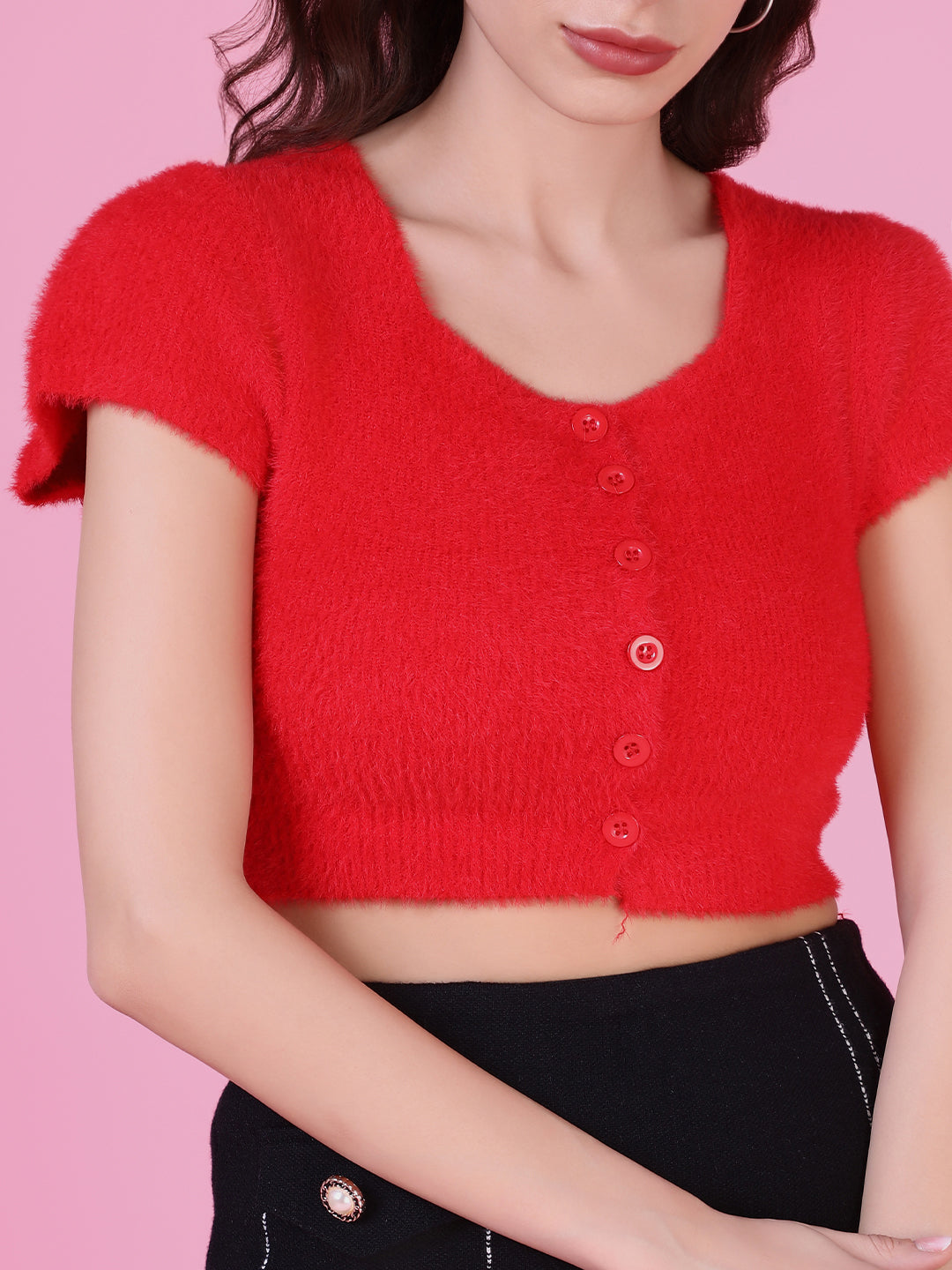 Women's Red Crop Top