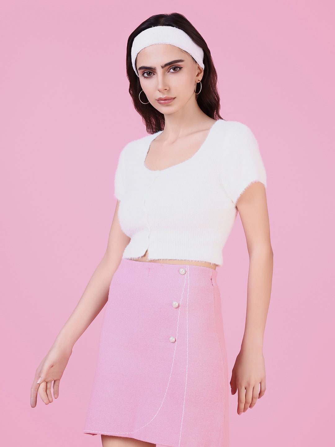 Women's White Crop Top