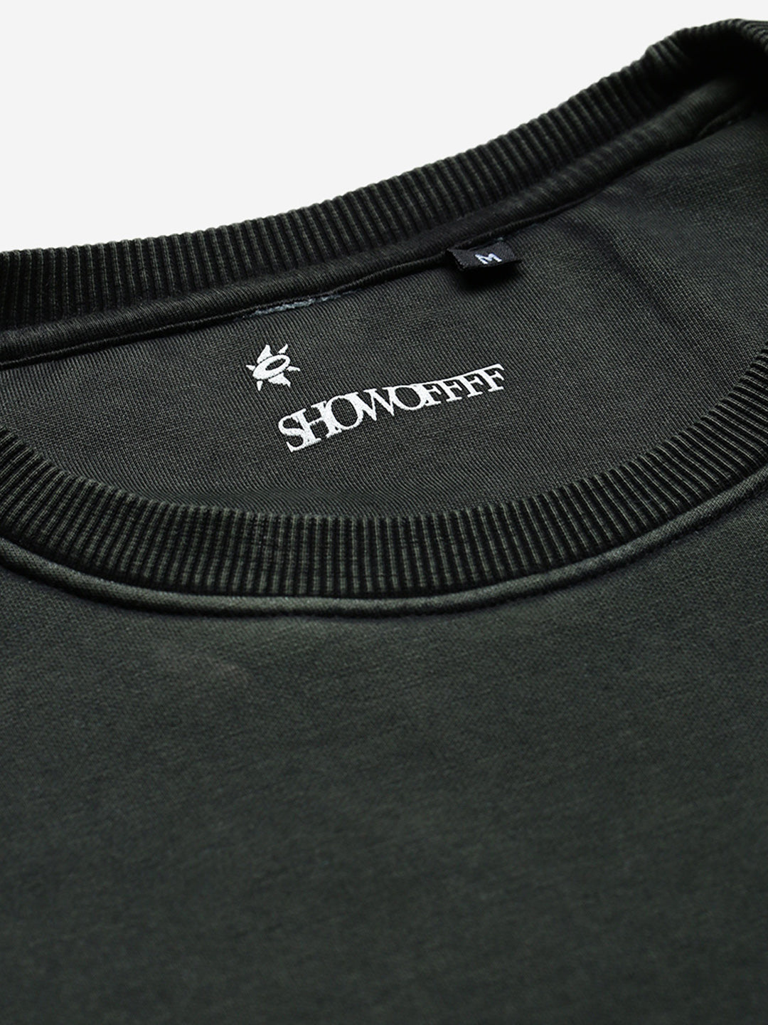 Men's Olive Solid Sweatshirt