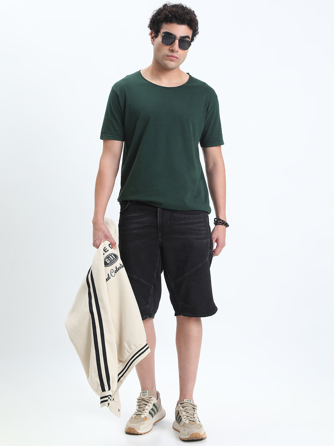 Men's Green Round Neck Regular Fit T-Shirt