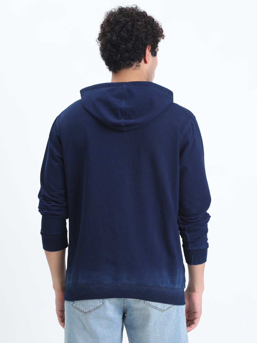 Men's Navy Blue Long Sleeve Hoodie
