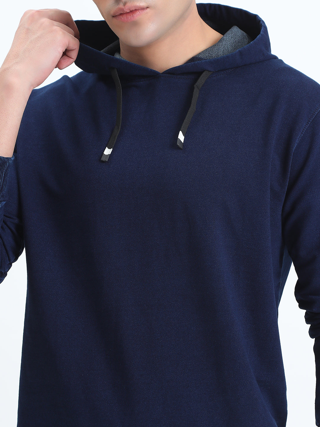 Men's Navy Blue Long Sleeve Hoodie
