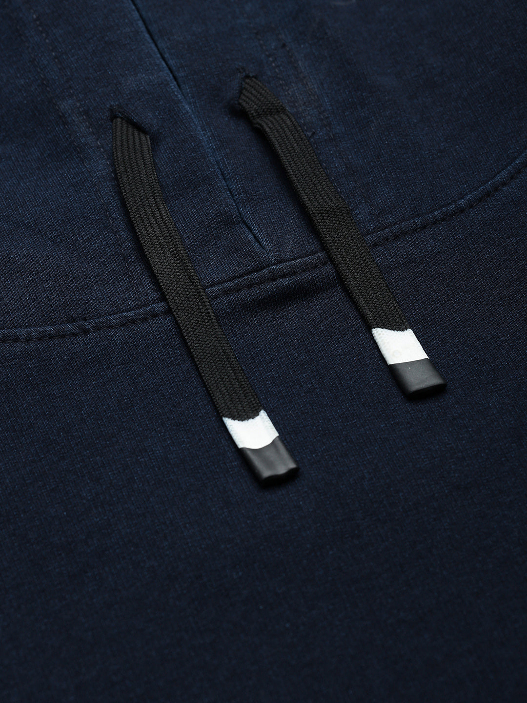 Men's Navy Blue Solid Hooded Sweatshirt