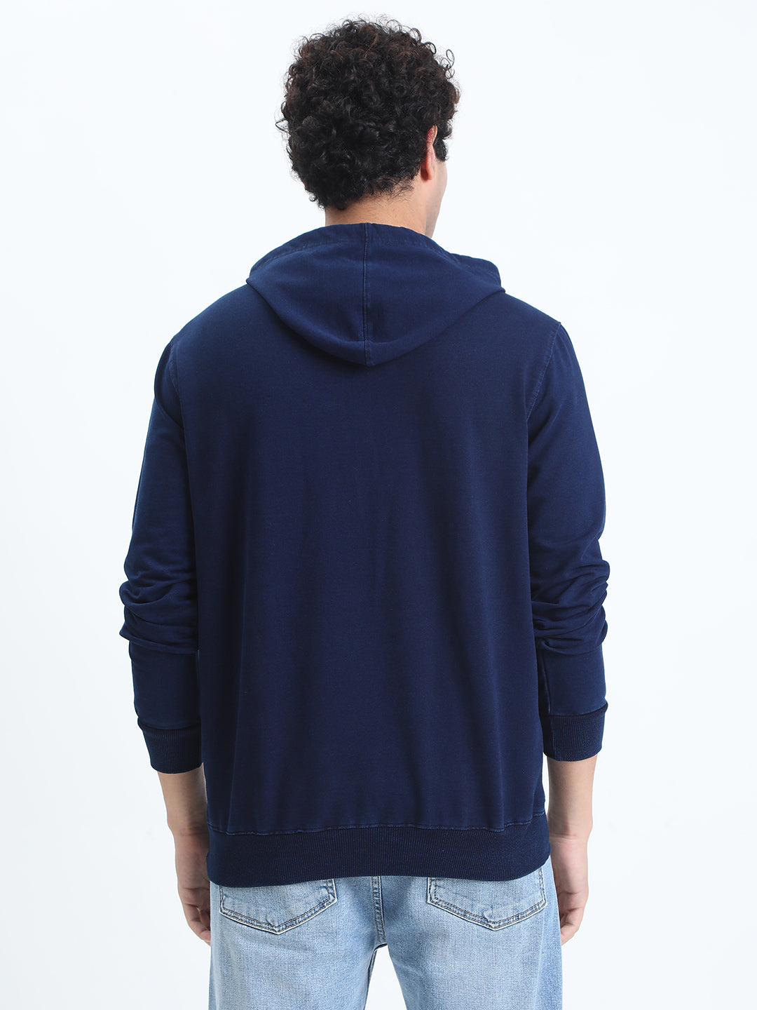 Men's Navy Blue Long Sleeve Hoodie