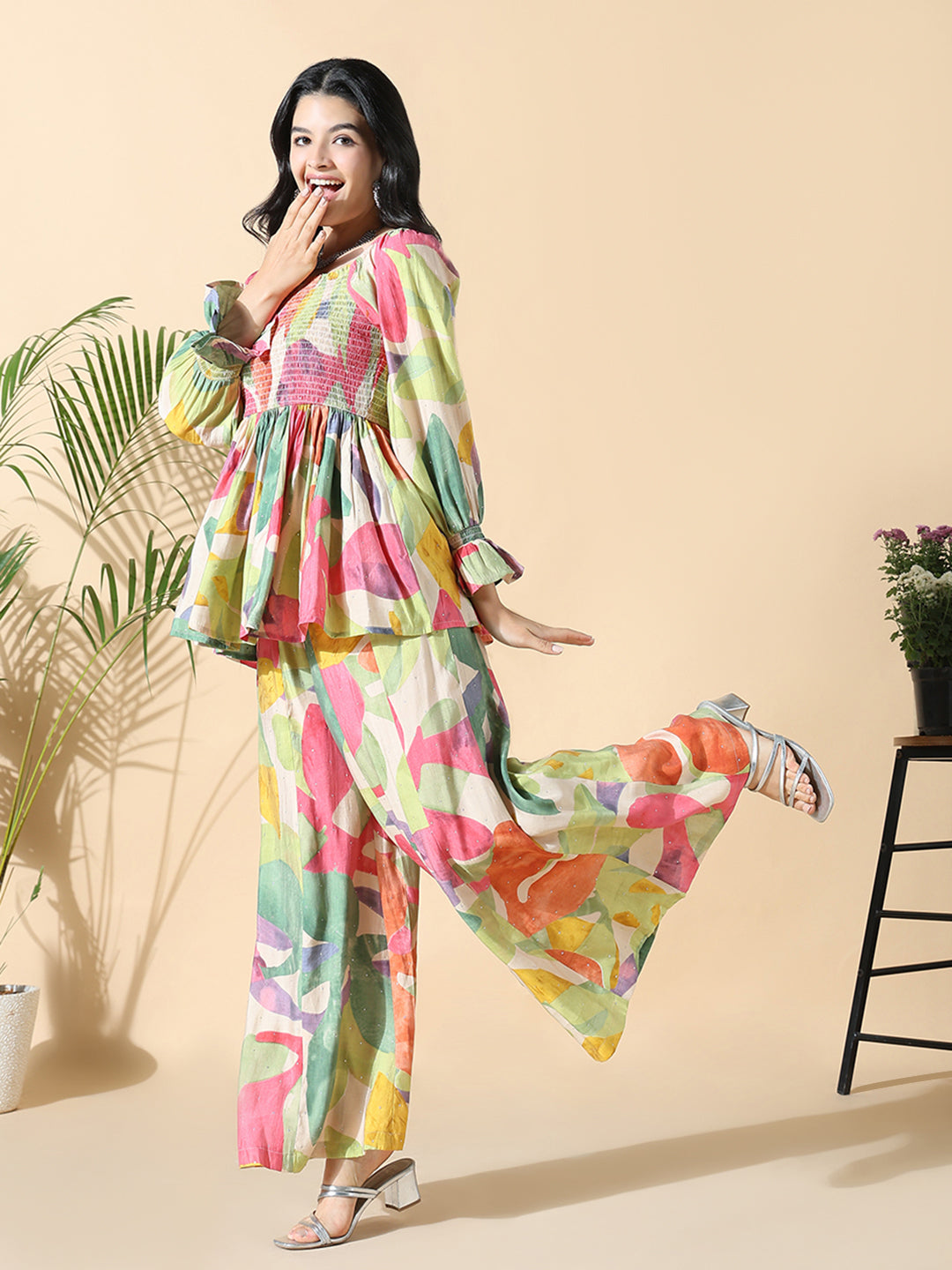 Women Multicolored Printed Co-ords Set