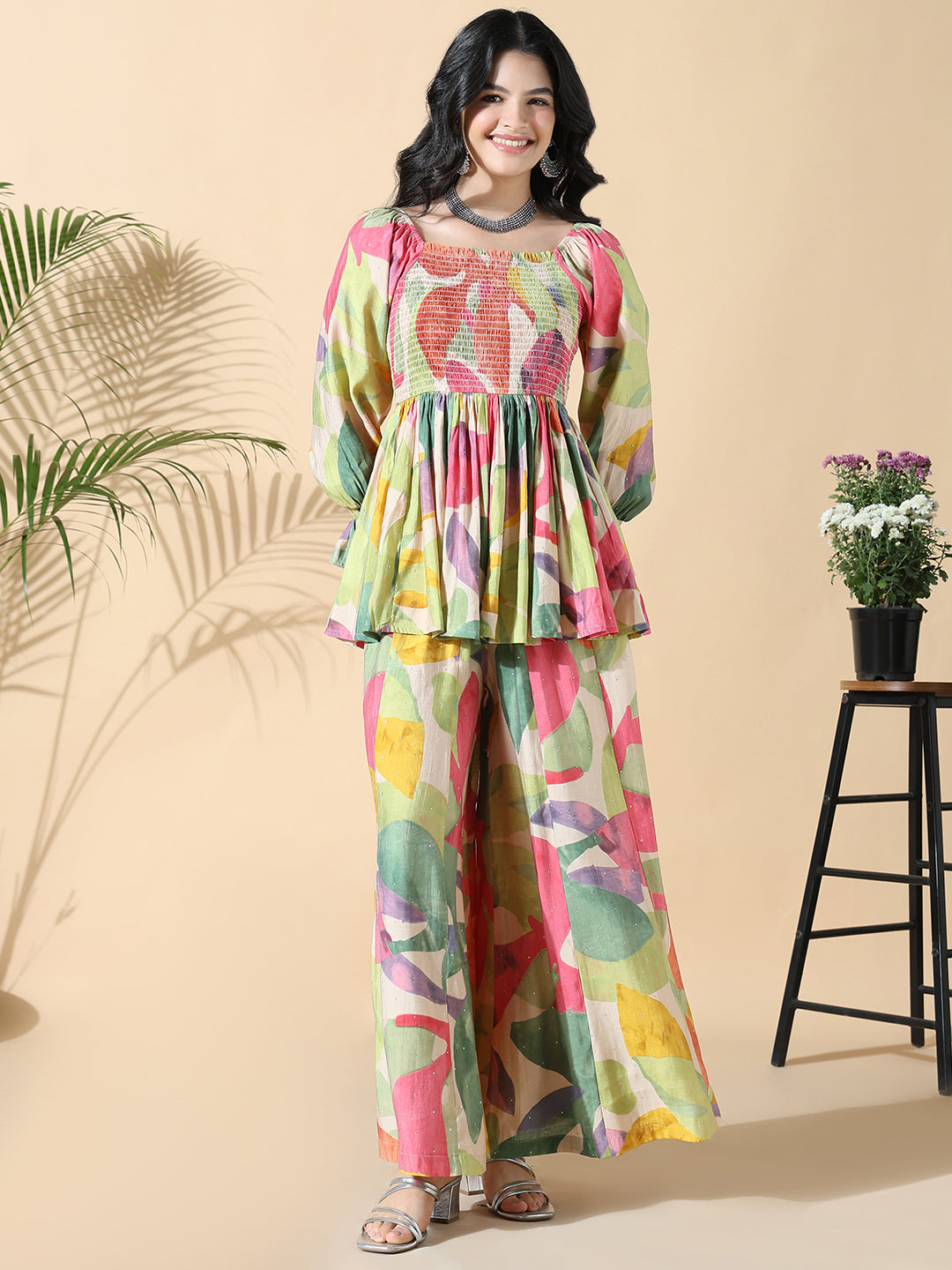 Women Multicolored Printed Co-ords Set