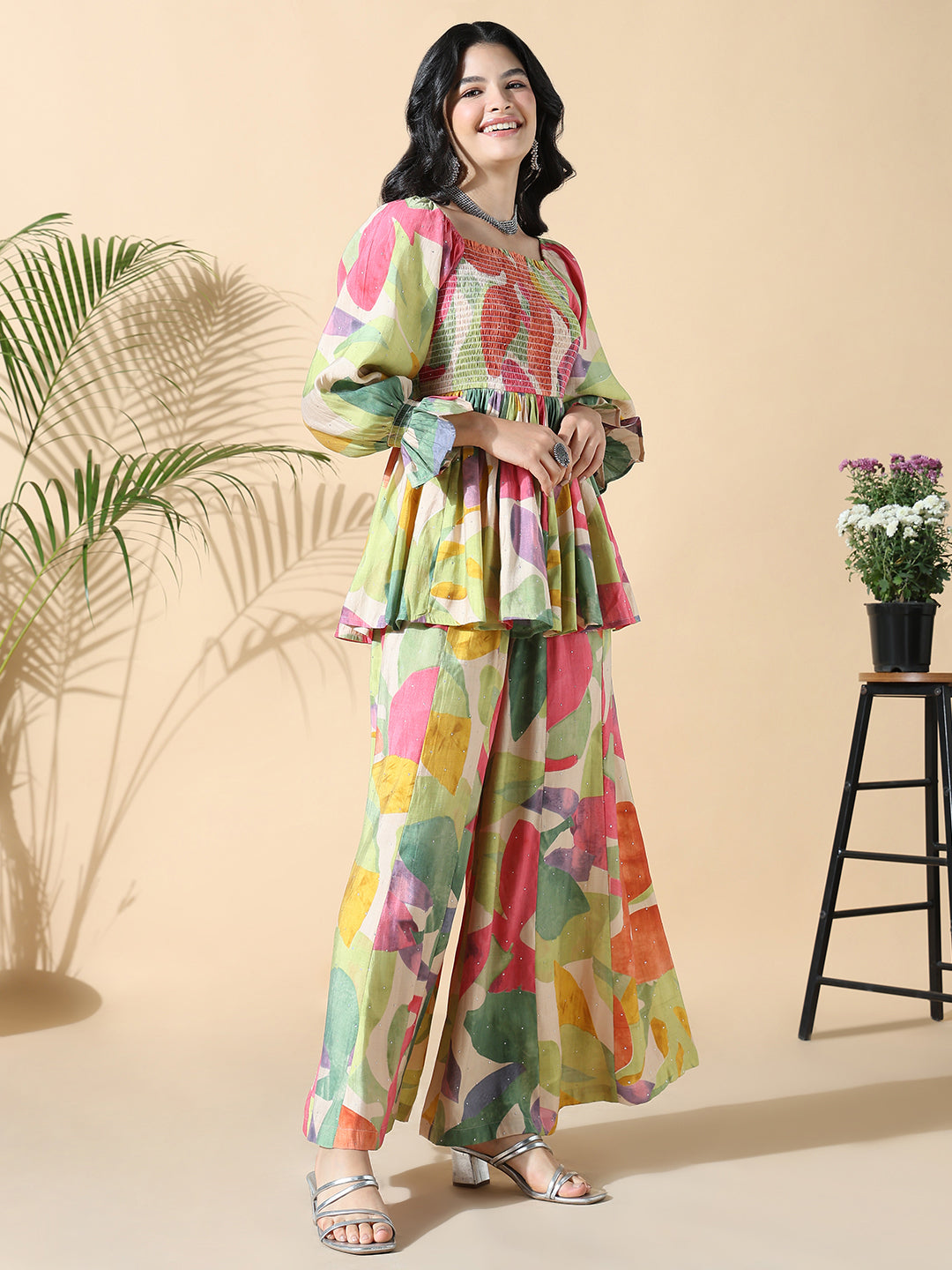 Women Multicolored Printed Co-ords Set