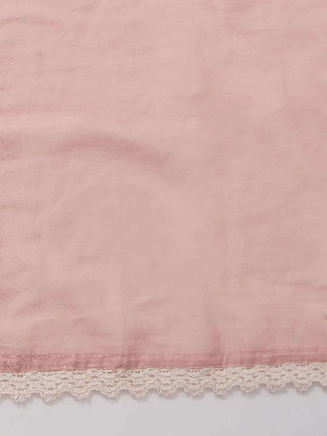 Women's Pink Floral Embroidered Kurta Set With Dupatta