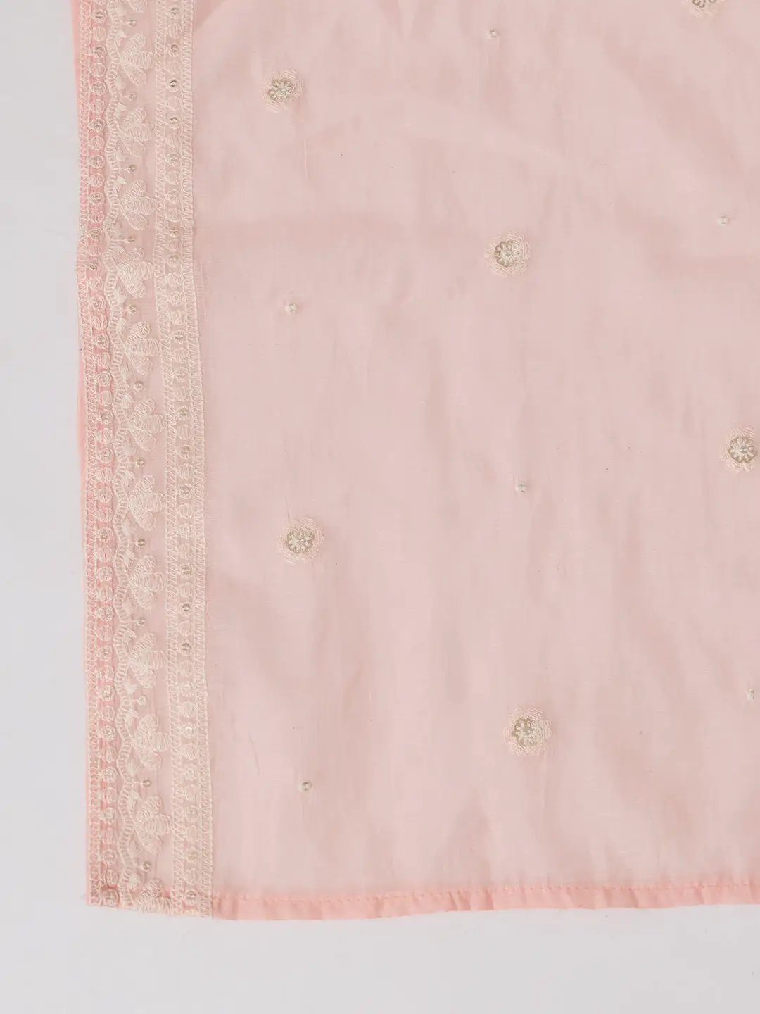 Women's Pink Embroidered Kurta Set With Dupatta