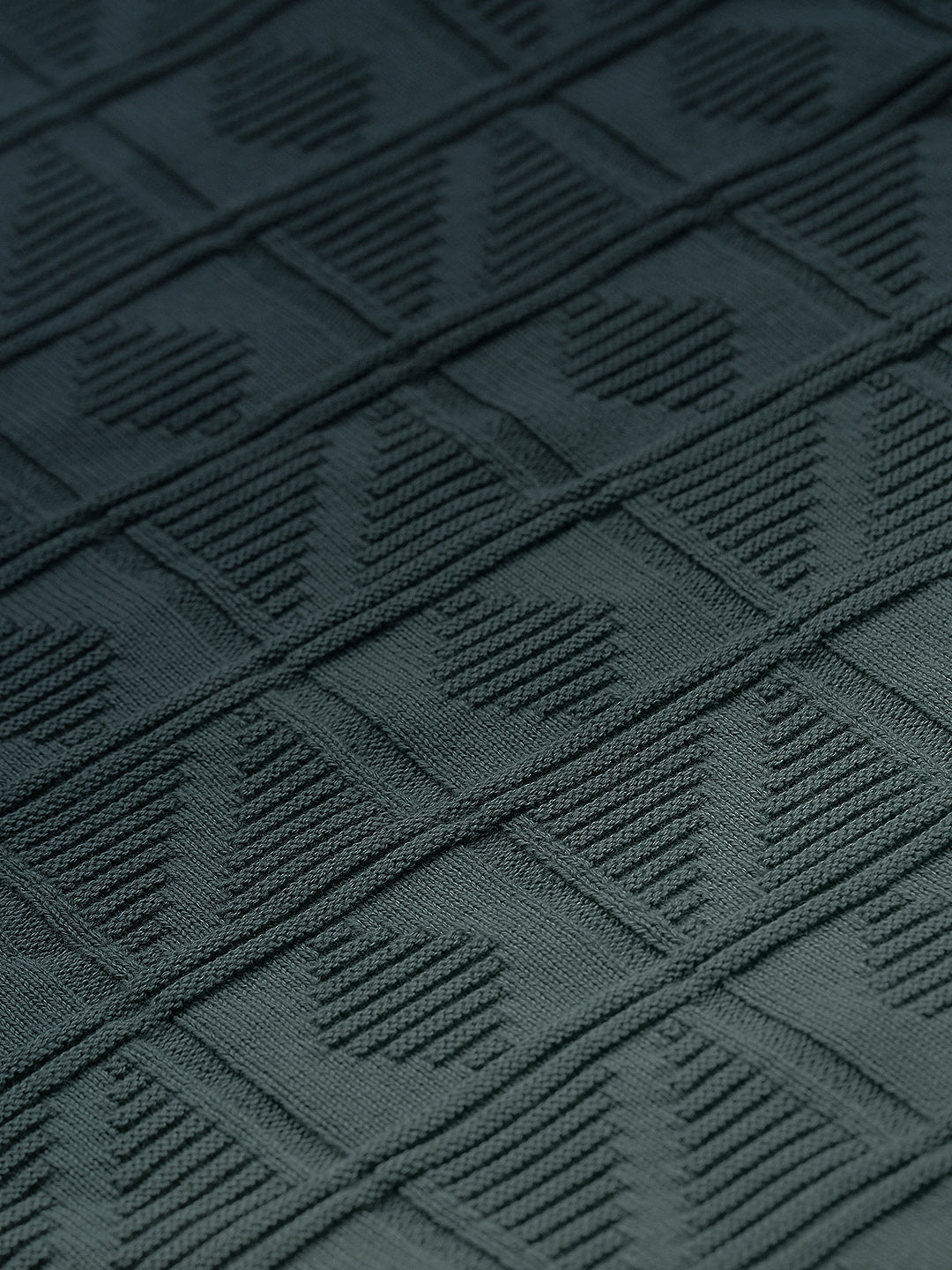 Men's Green Ombre Textured Sweater