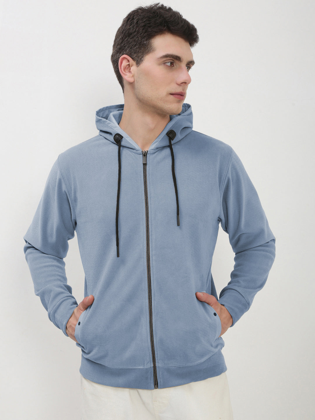 Men's Blue Zipper Hoodie