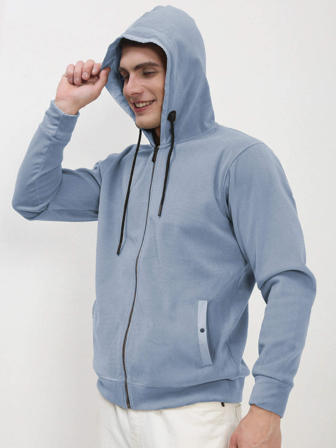 Men's Blue Zipper Hoodie