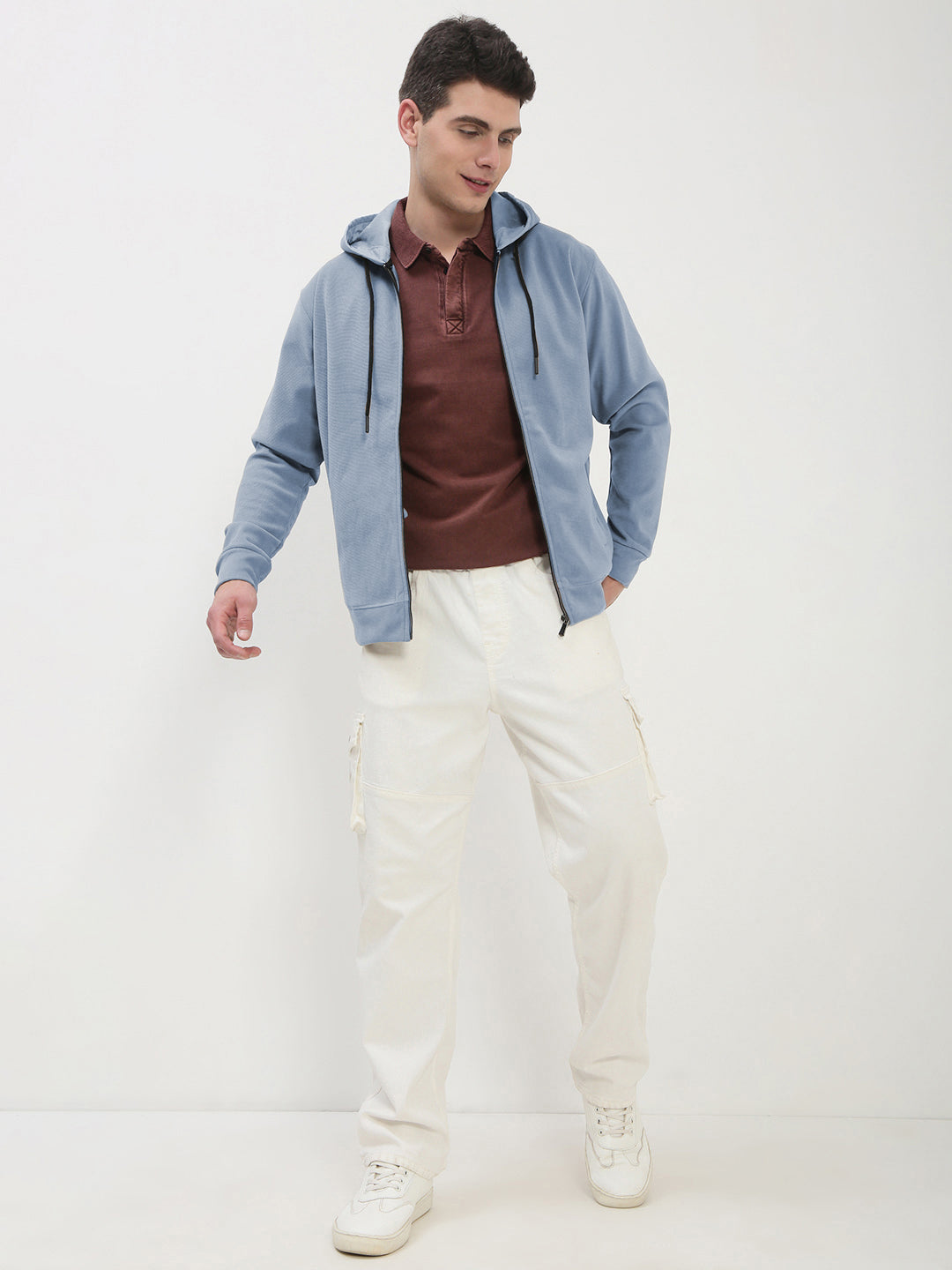 Men's Blue Zipper Hoodie