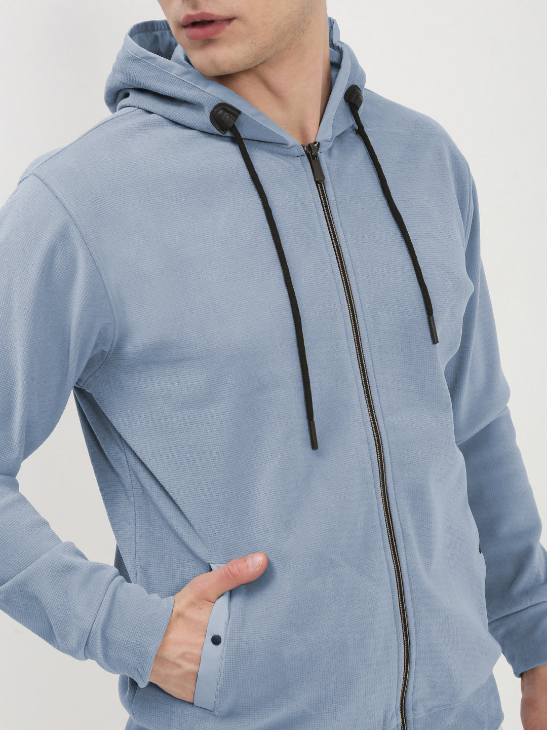 Men's Blue Zipper Hoodie