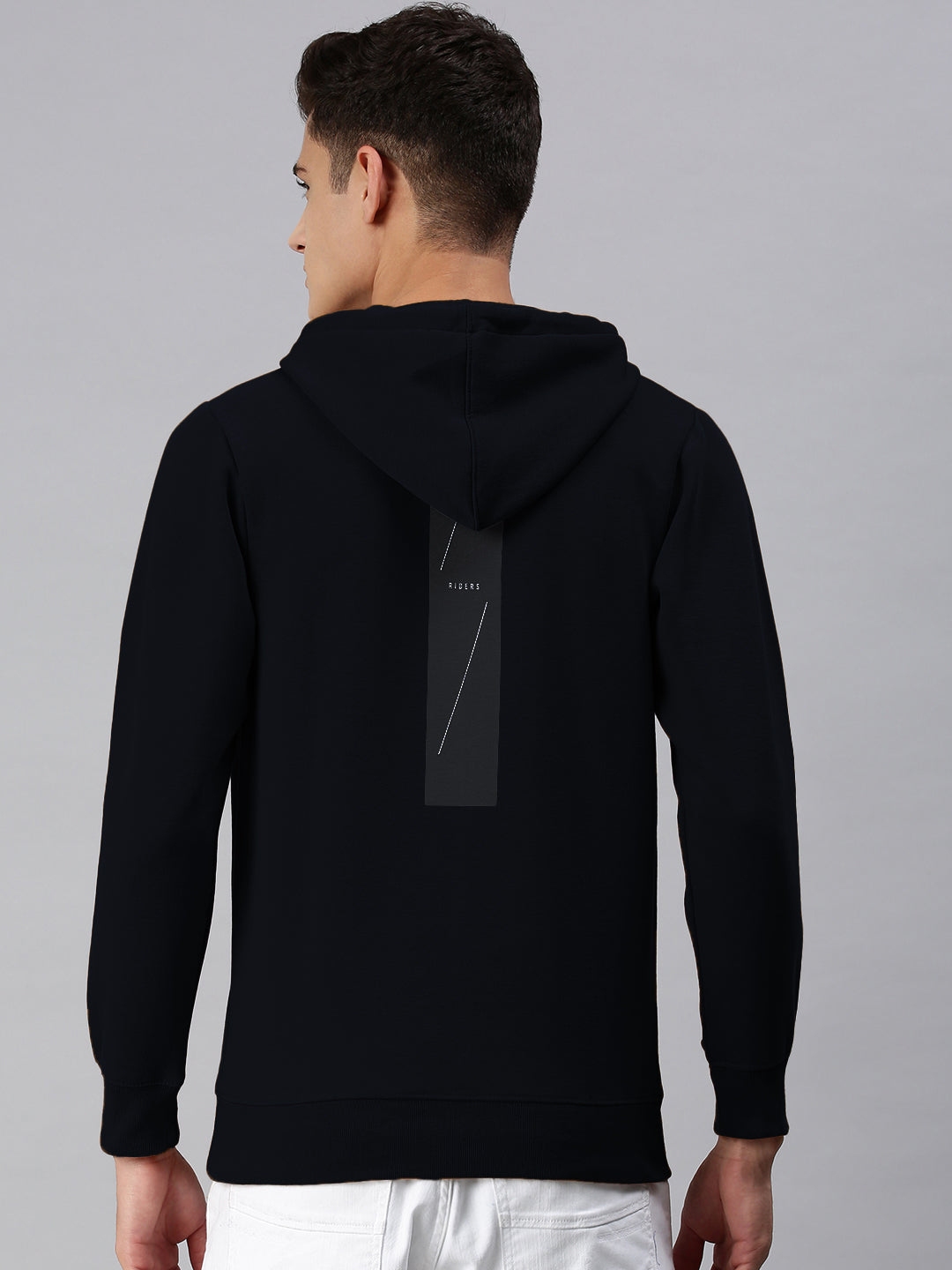 Men's Navy Blue Hoodie with Kangaroo Pocket