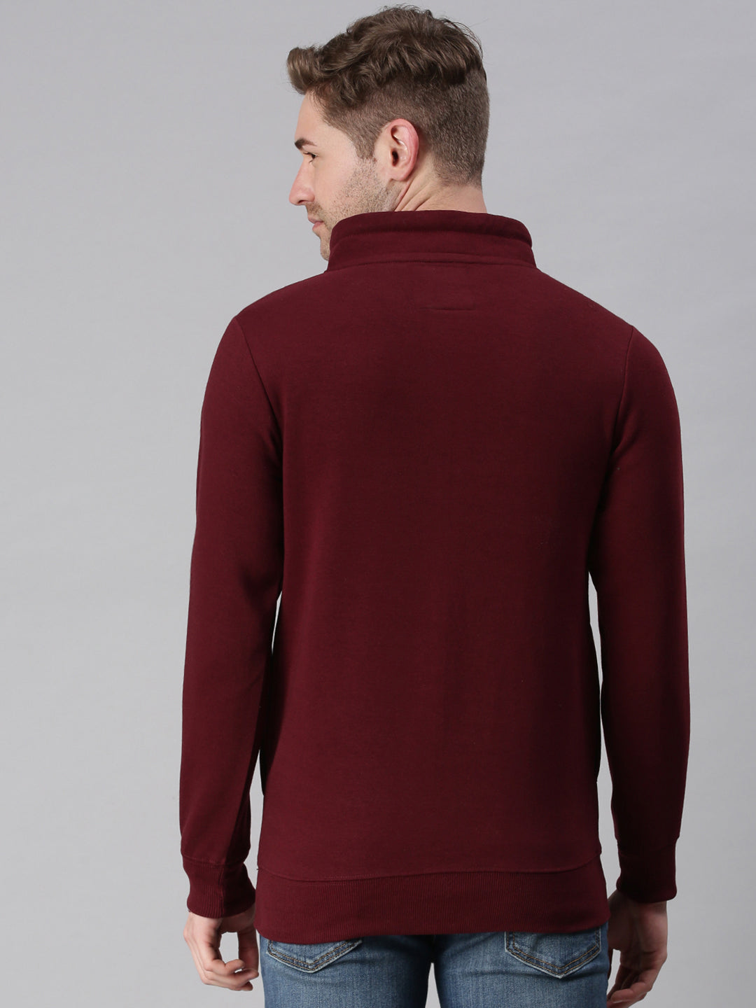 Men Graphic Maroon Sweatshirt