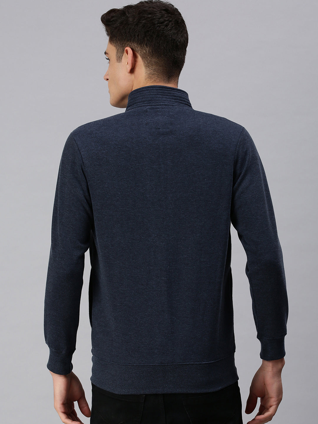 Men Solid Blue Sweatshirt