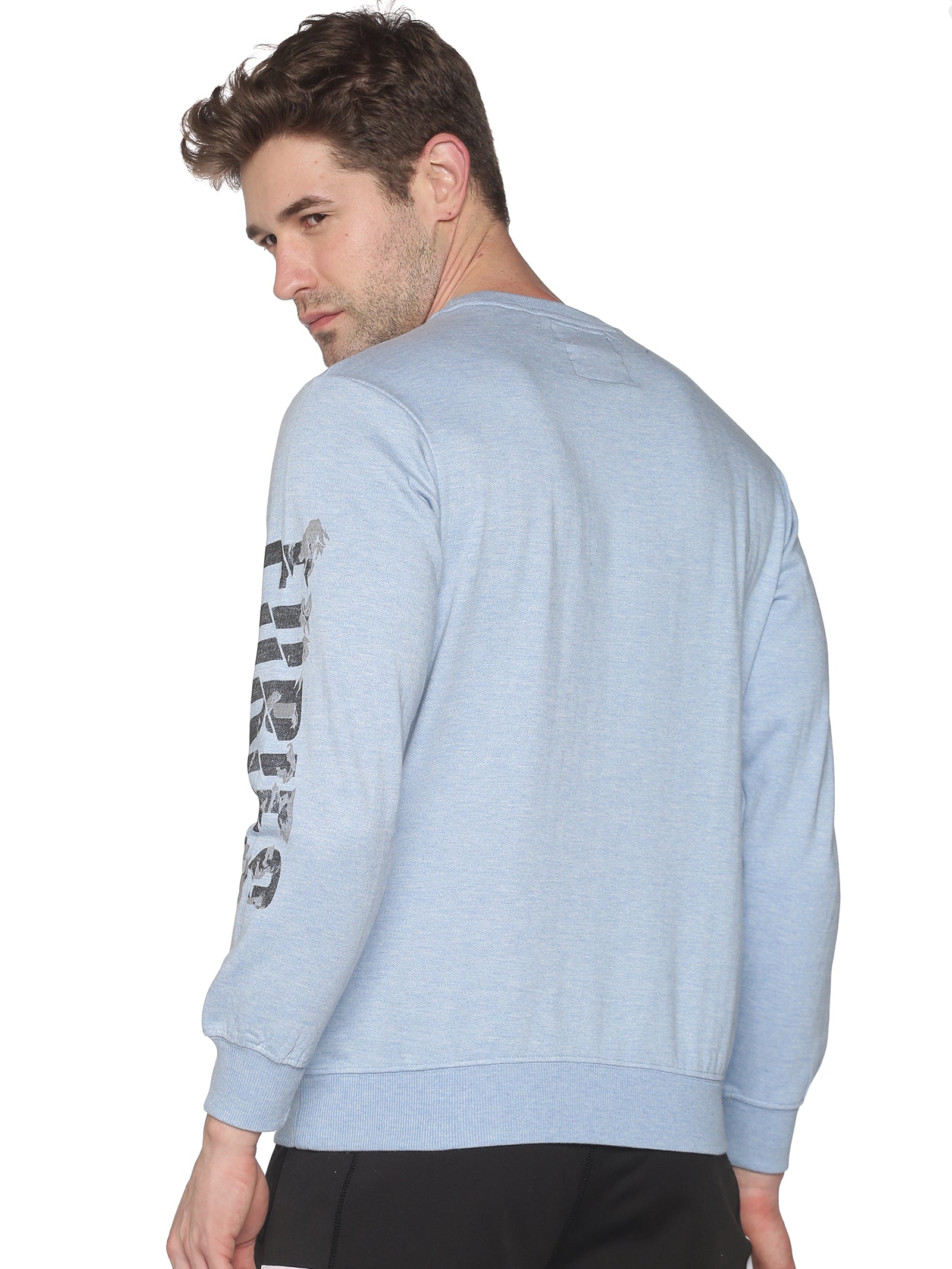 Men Printed Blue Sweatshirt