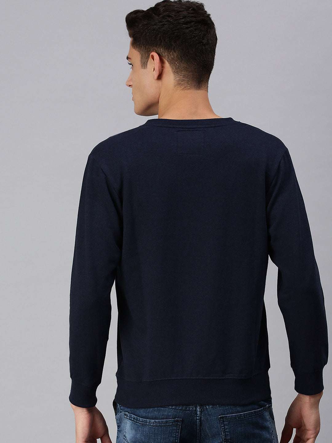 Men Solid Blue Sweatshirt