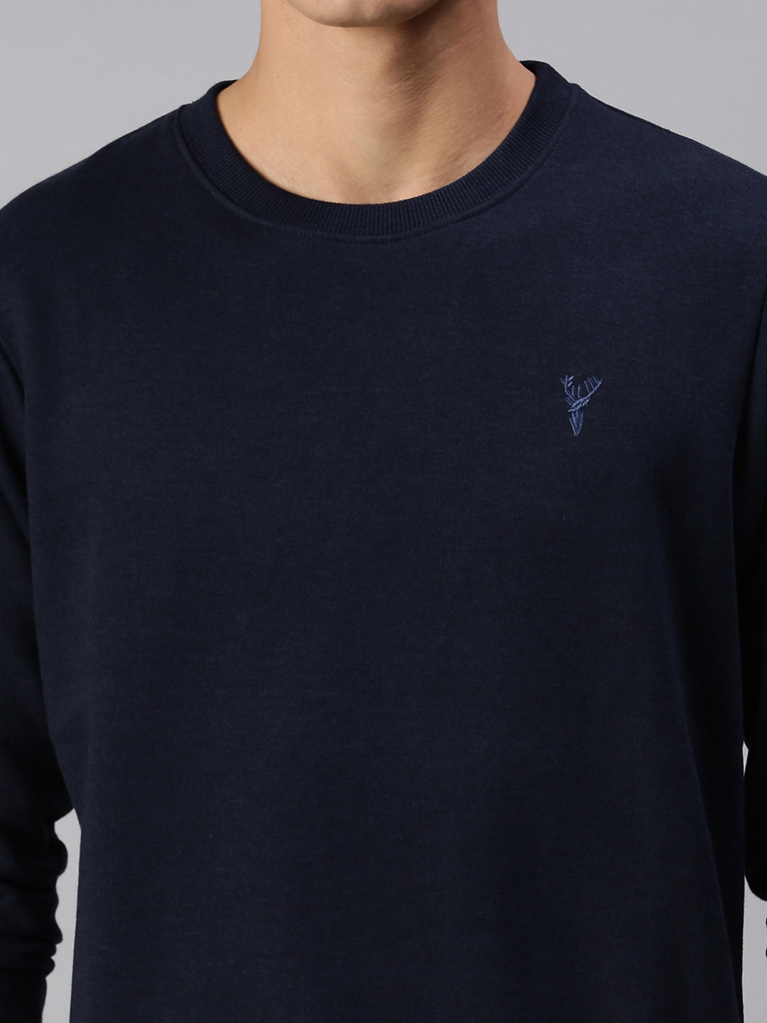 Men Solid Blue Sweatshirt