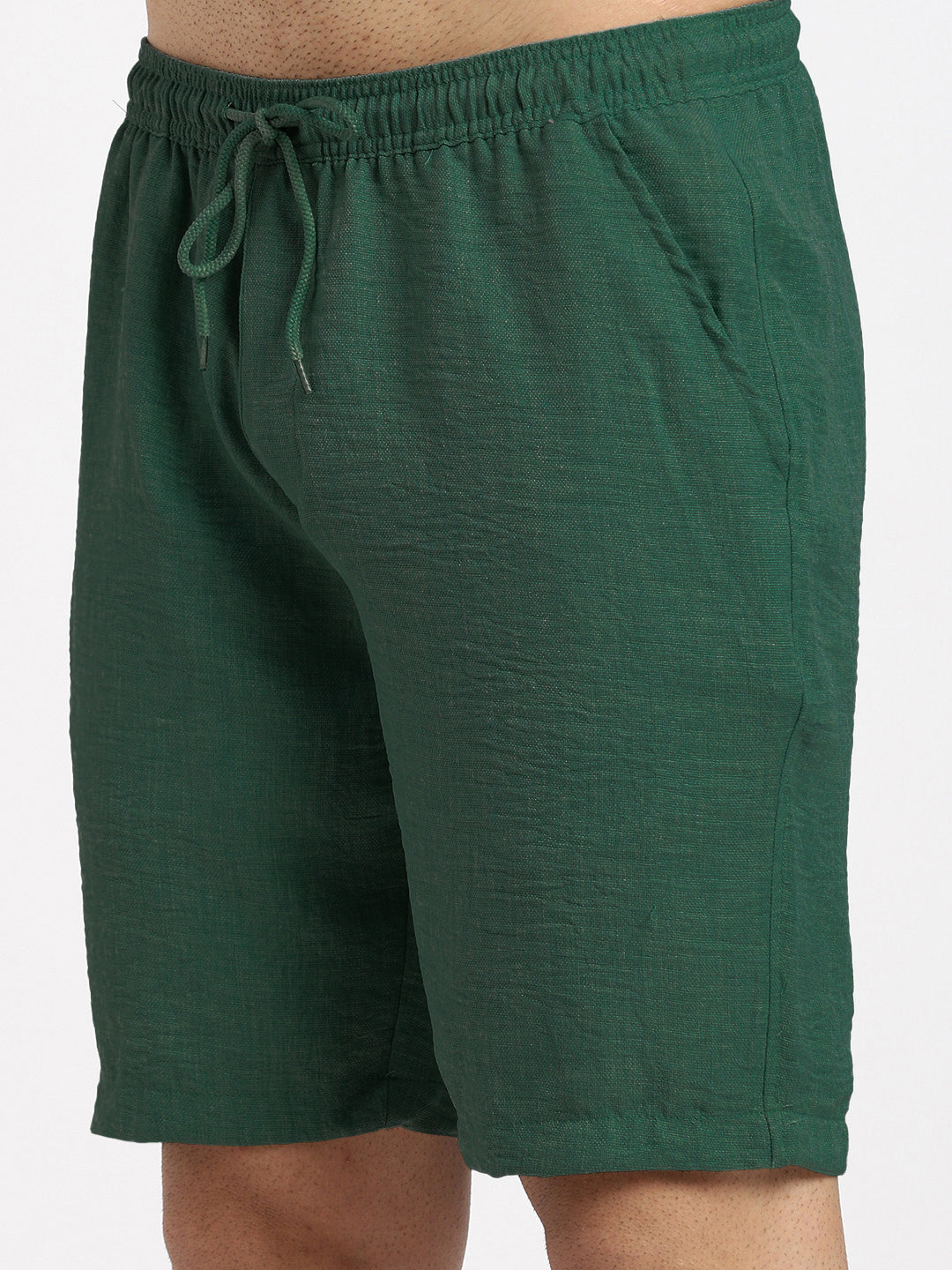 Men's Green Cuban Collar Relaxed Fit Co-Ords Set