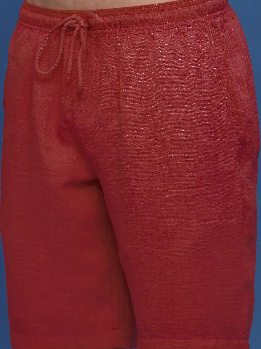 Men's Red Cuban Collar Relaxed Fit Co-Ords Set - from SHOWOFFFF