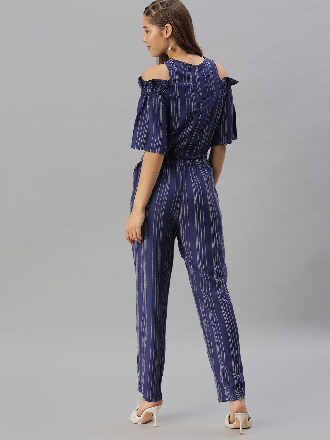 Women Striped Blue Co-Ords Set