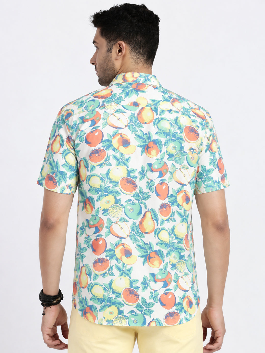 Men’s Graphic Printed Green Short Sleeves Shirt