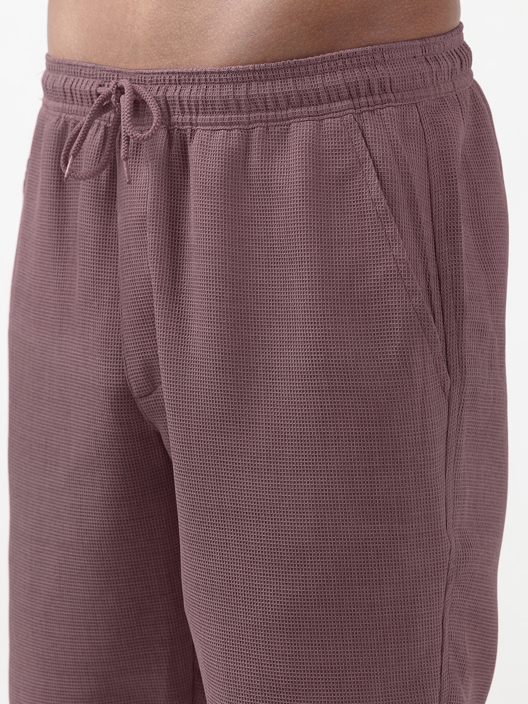 Men's Textured Purple Cuban Collar Shirt & Shorts Co-ord Set