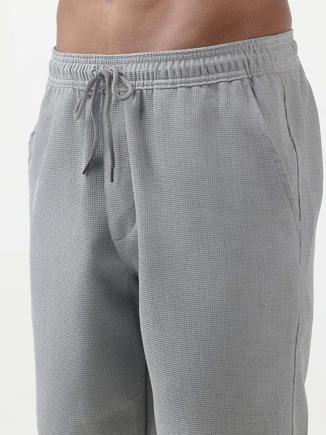 Men's Textured Grey Cuban Collar Shirt & Shorts Co-ord Set