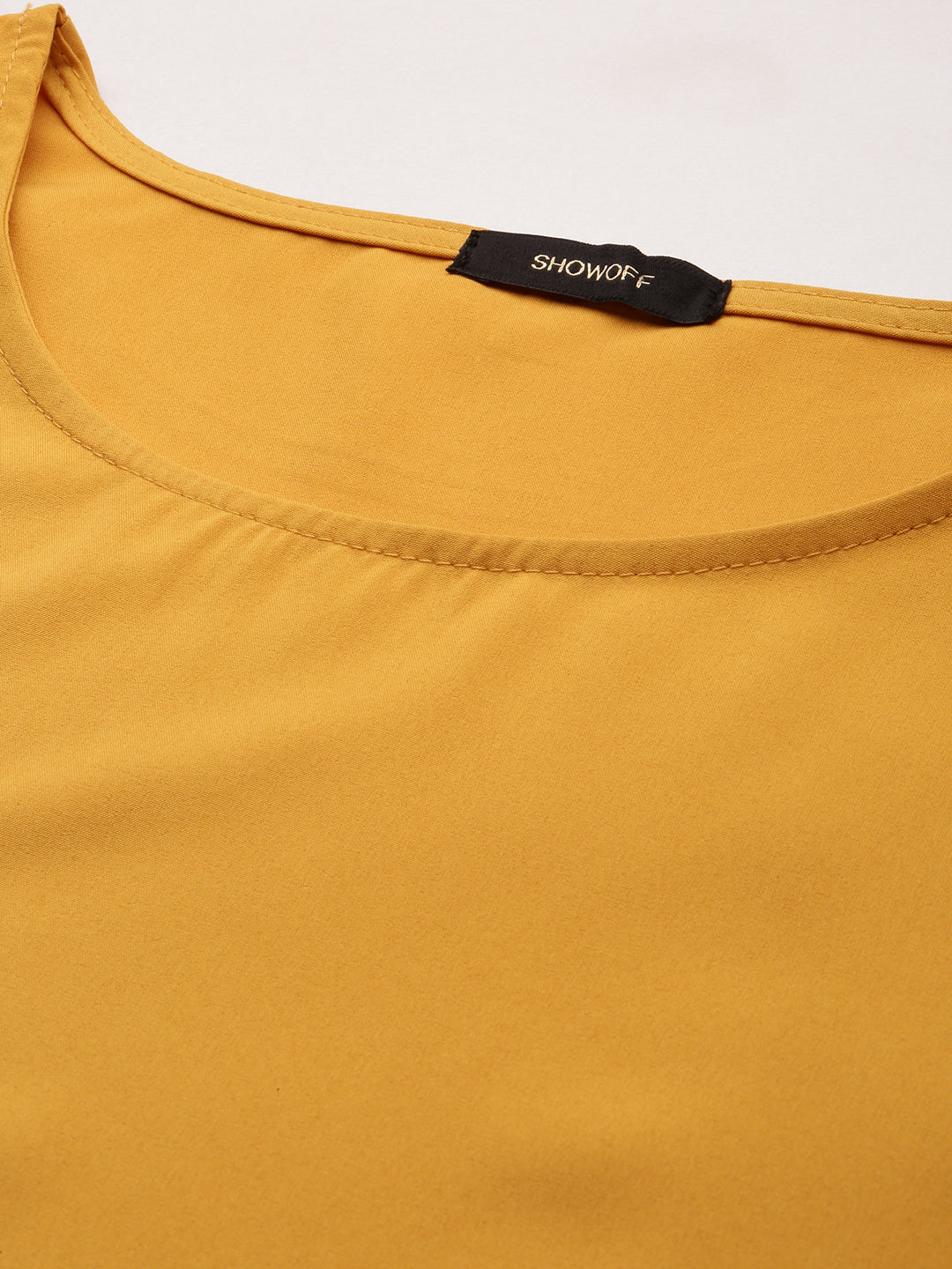 Women Solid Yellow Top