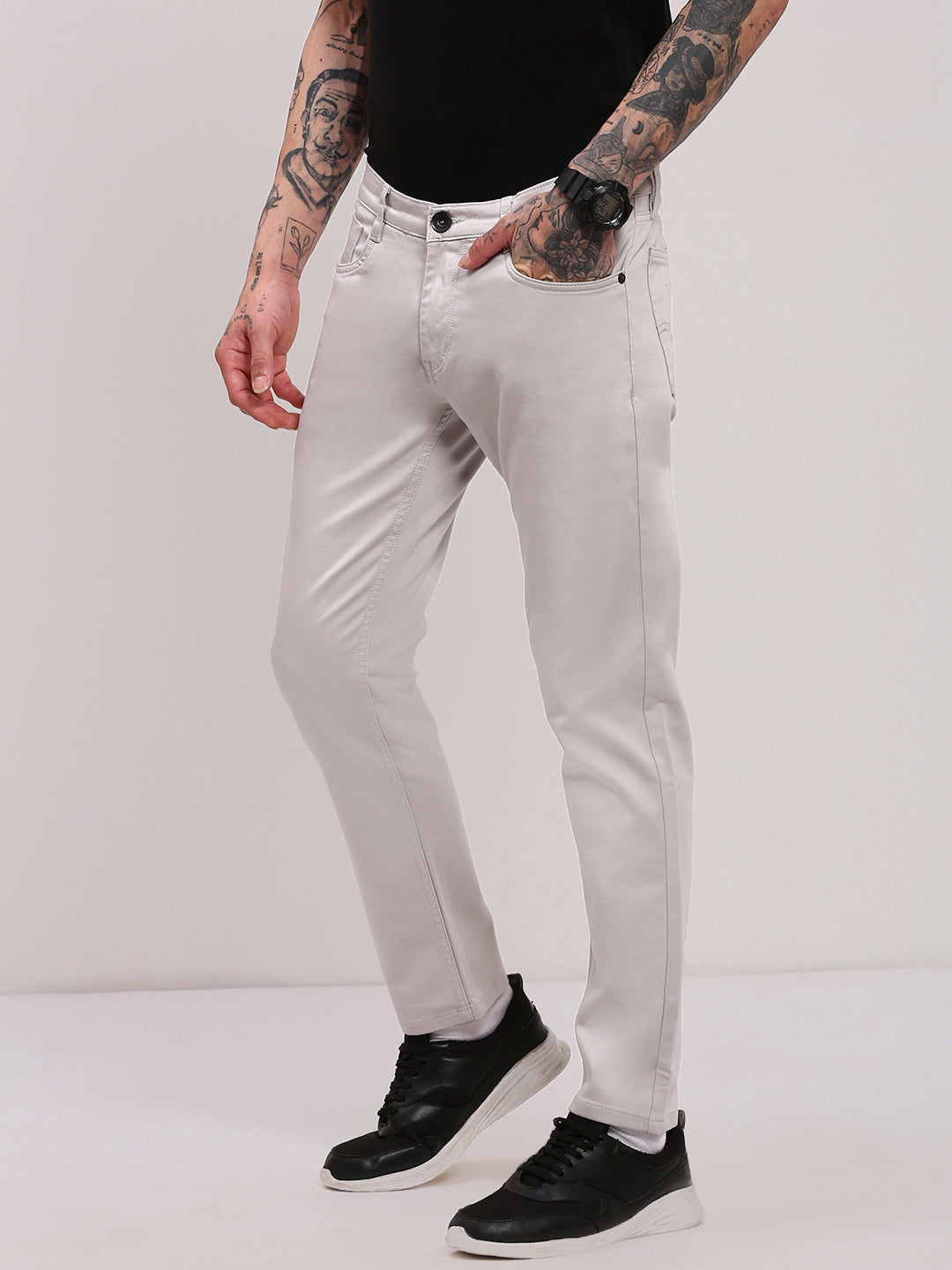 Men Grey Slim Fit Jeans