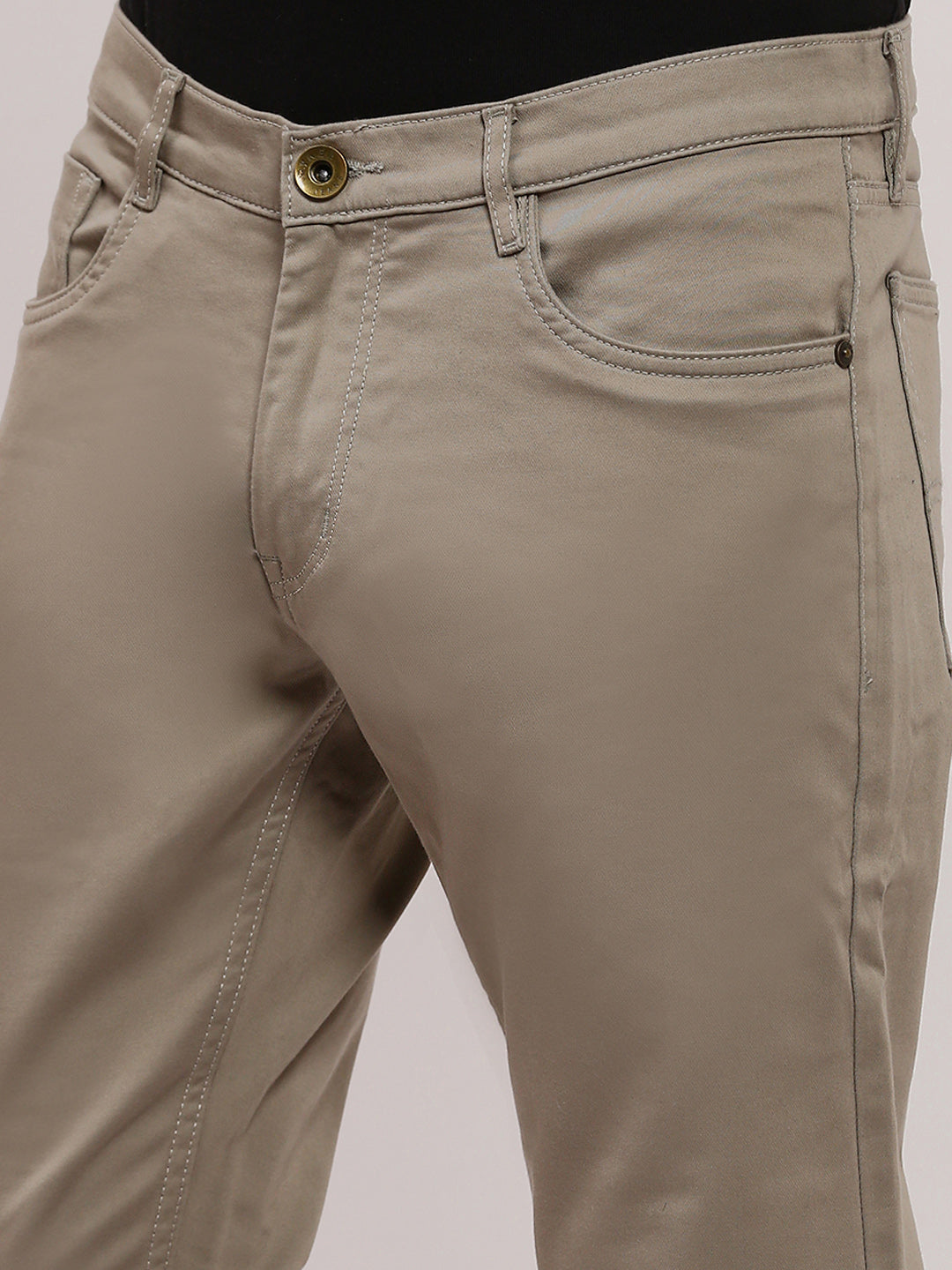 Men Beige Slim Fit Jeans