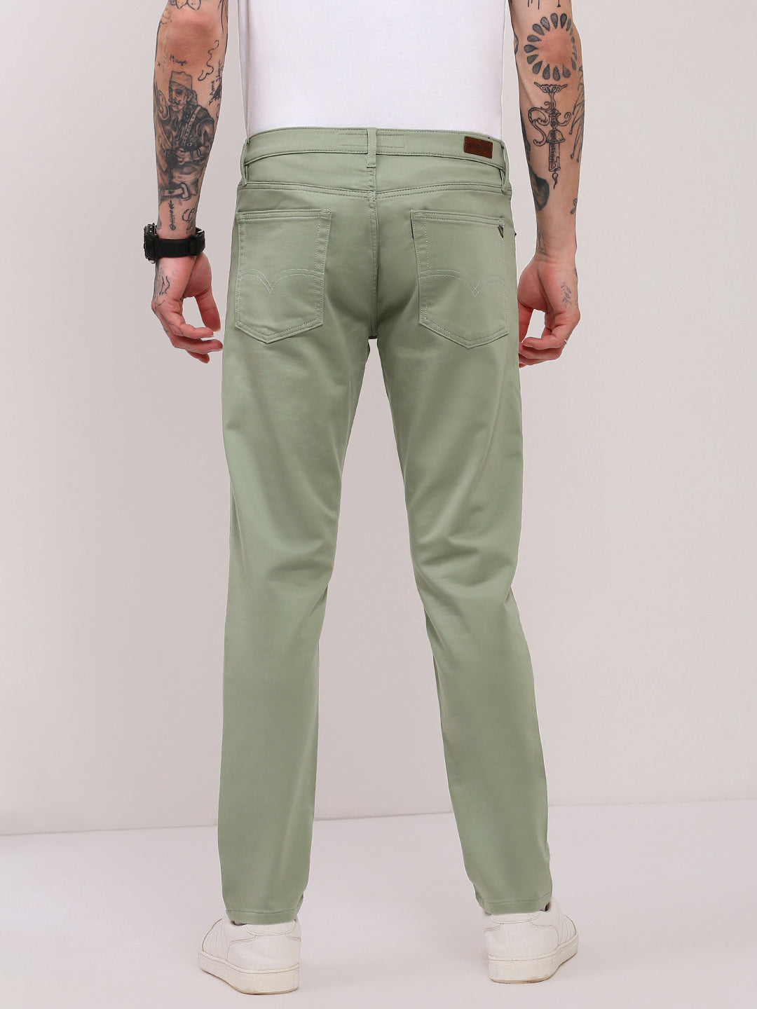 Men Green Slim Fit Jeans