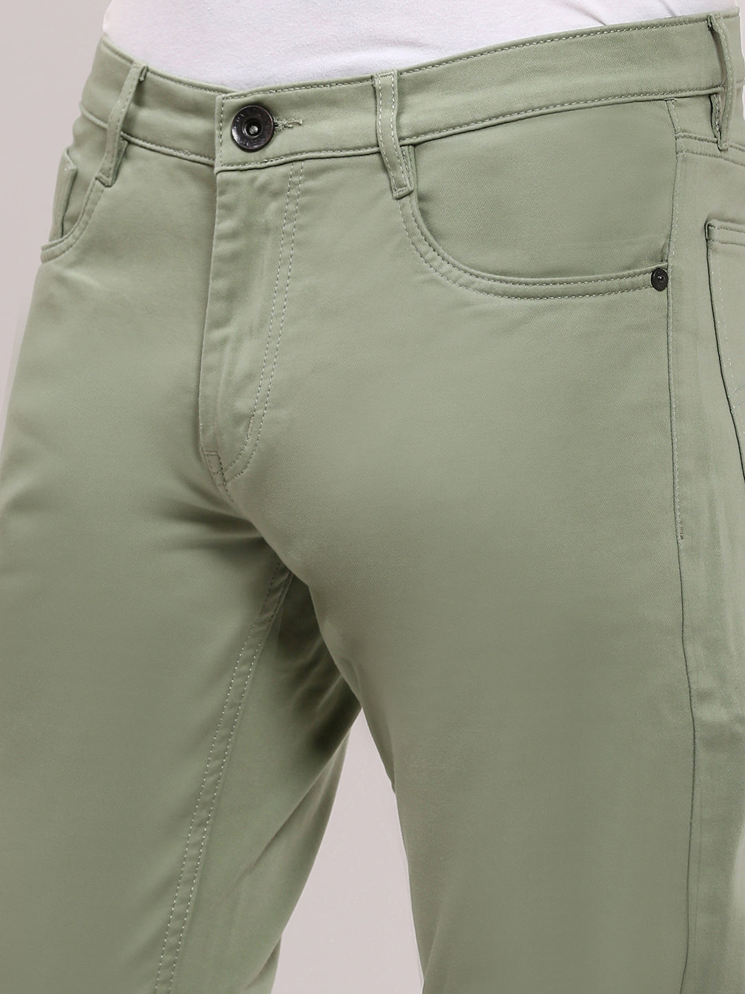 Men Green Slim Fit Jeans