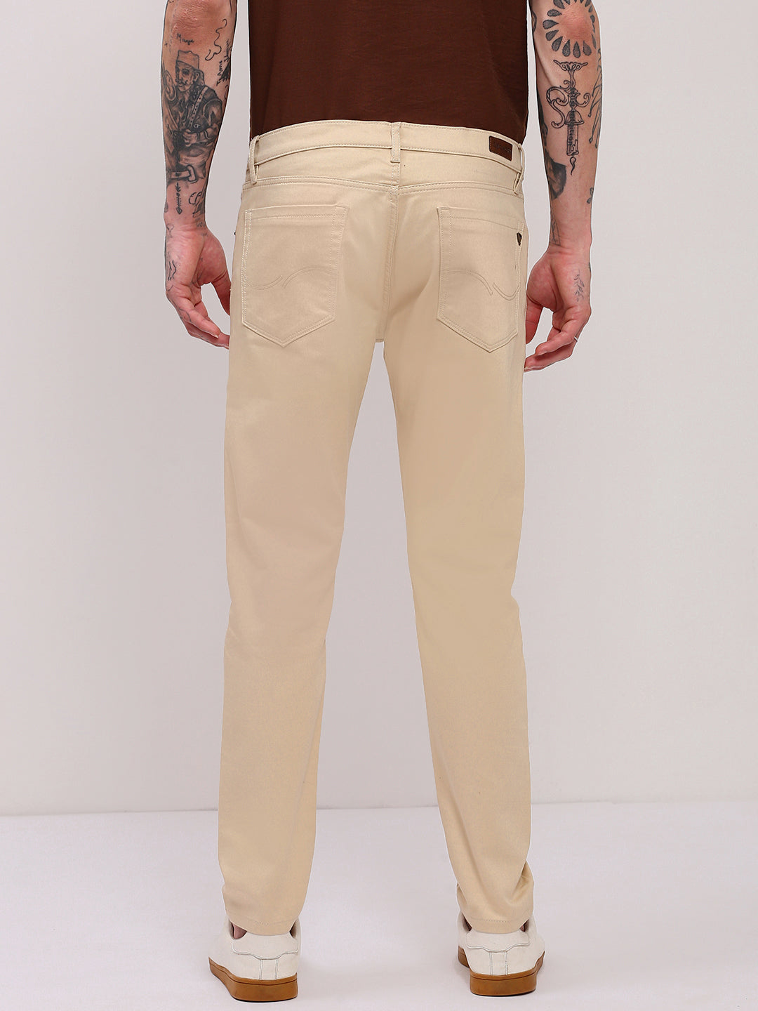 Men Beige Slim Fit Jeans