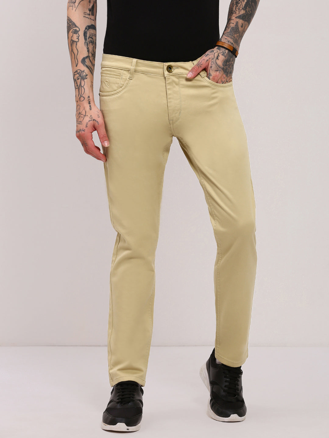 Men Khaki Slim Fit Jeans