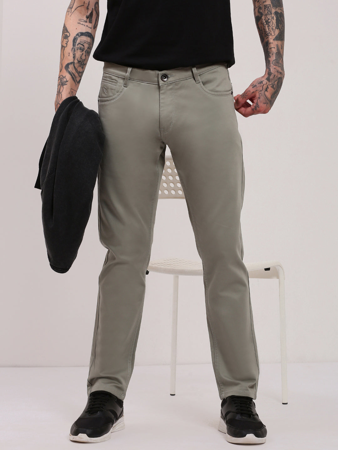 Men Green Slim Fit Jeans