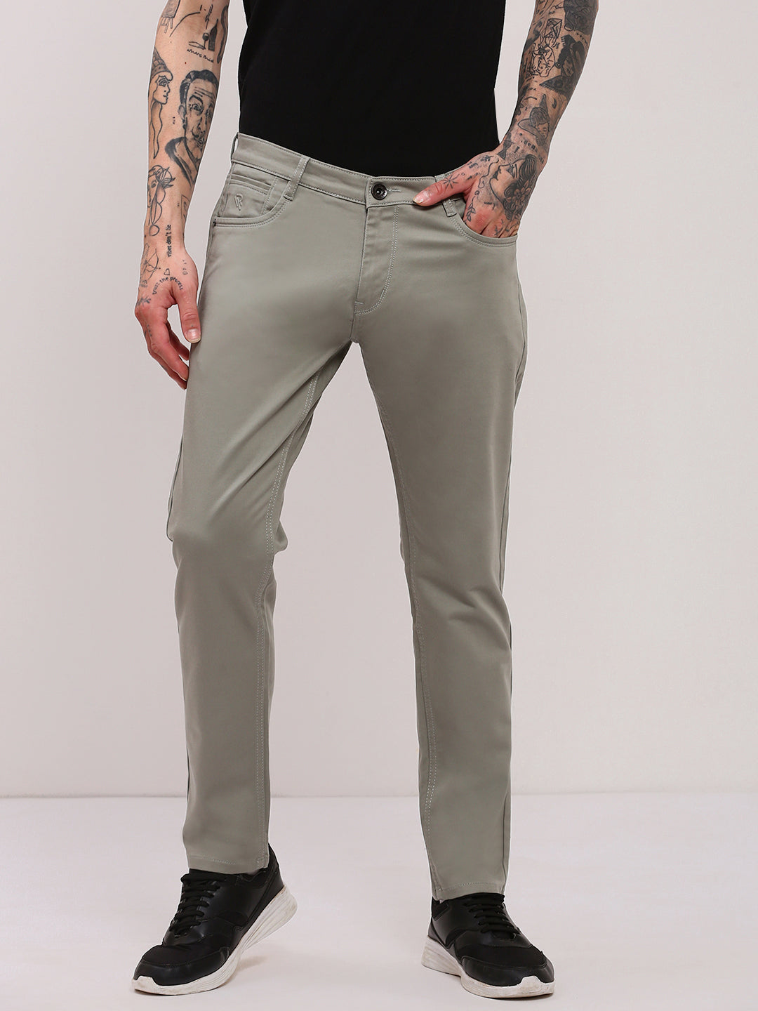 Men Green Slim Fit Jeans