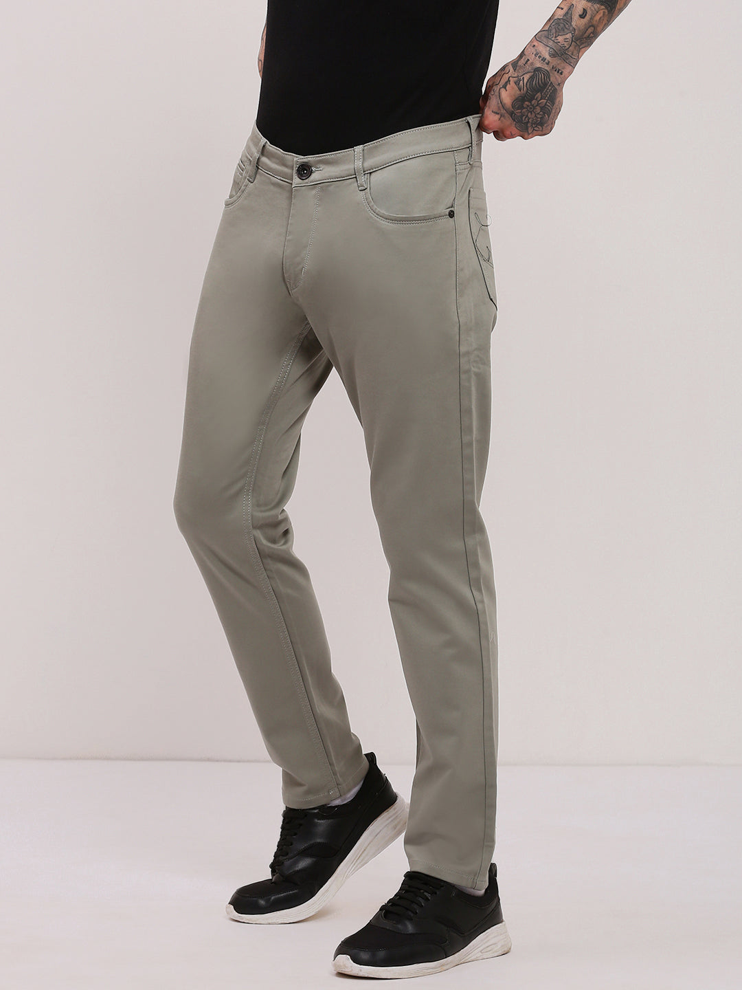 Men Green Slim Fit Jeans