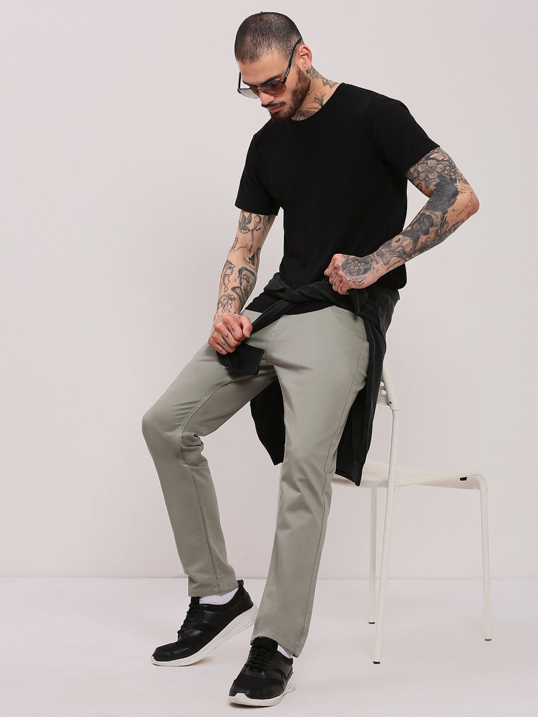 Men Green Slim Fit Jeans