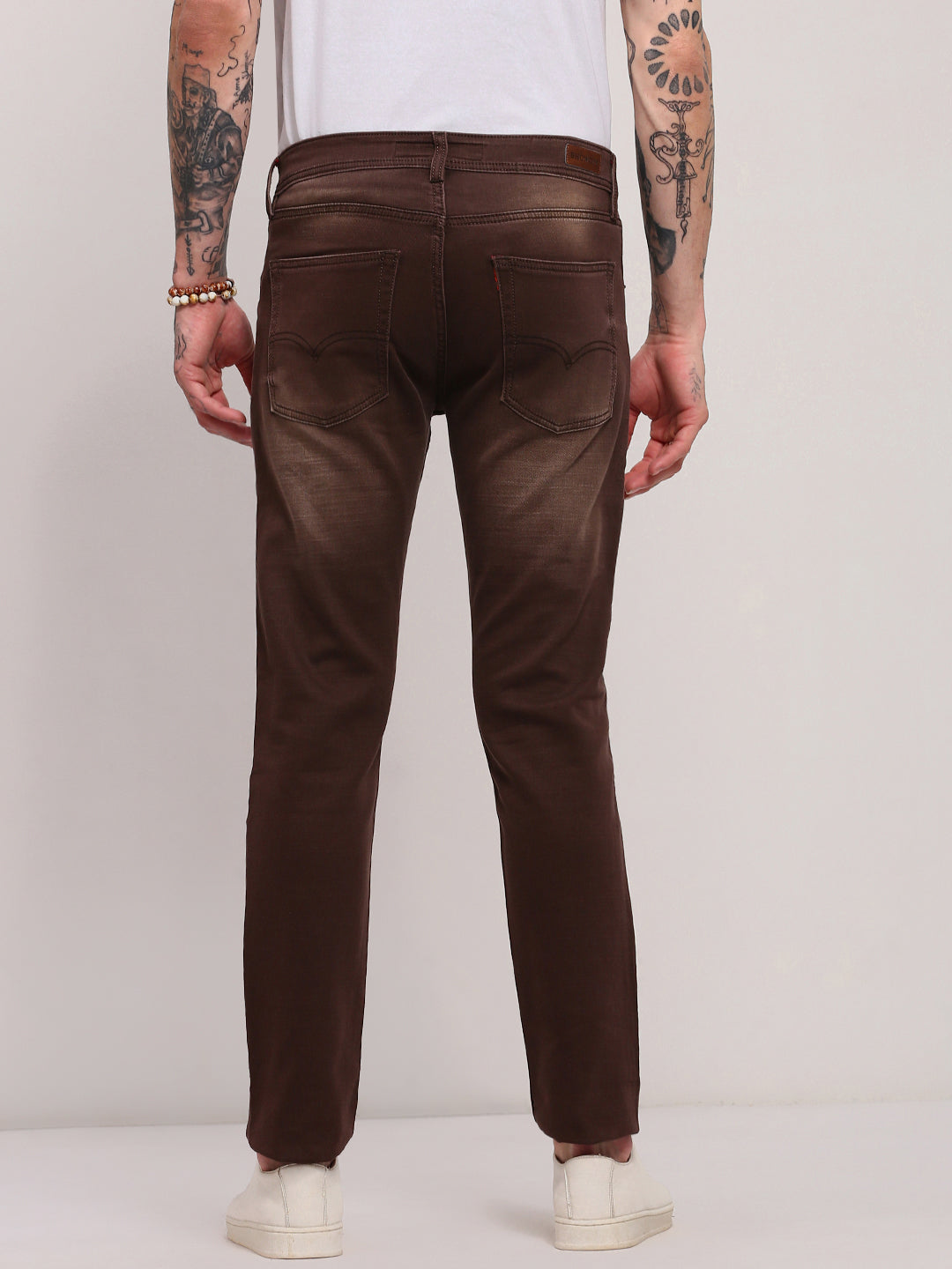 Men Brown Slim Fit Jeans