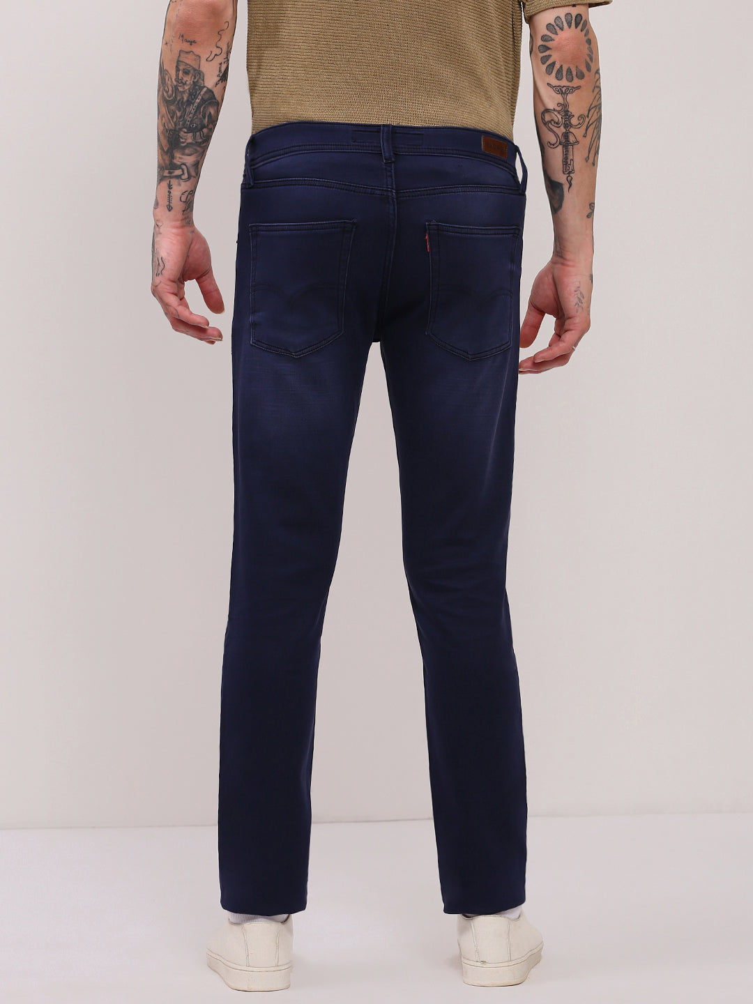 Men Navy Blue Slim Fit Jeans