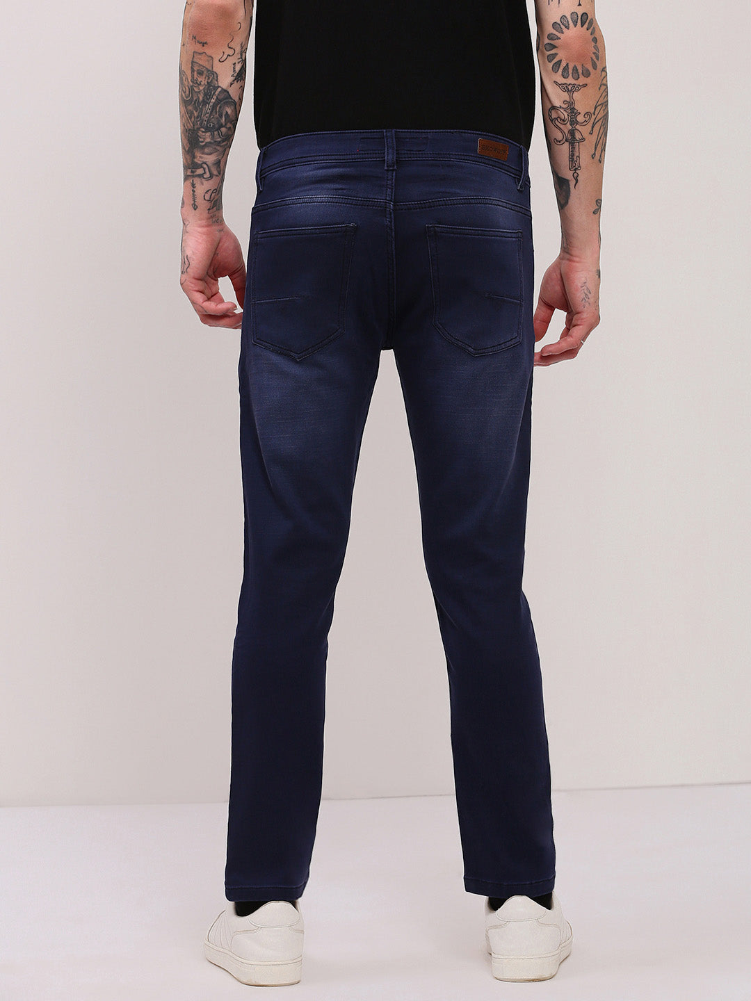 Men Navy Blue Slim Fit Jeans