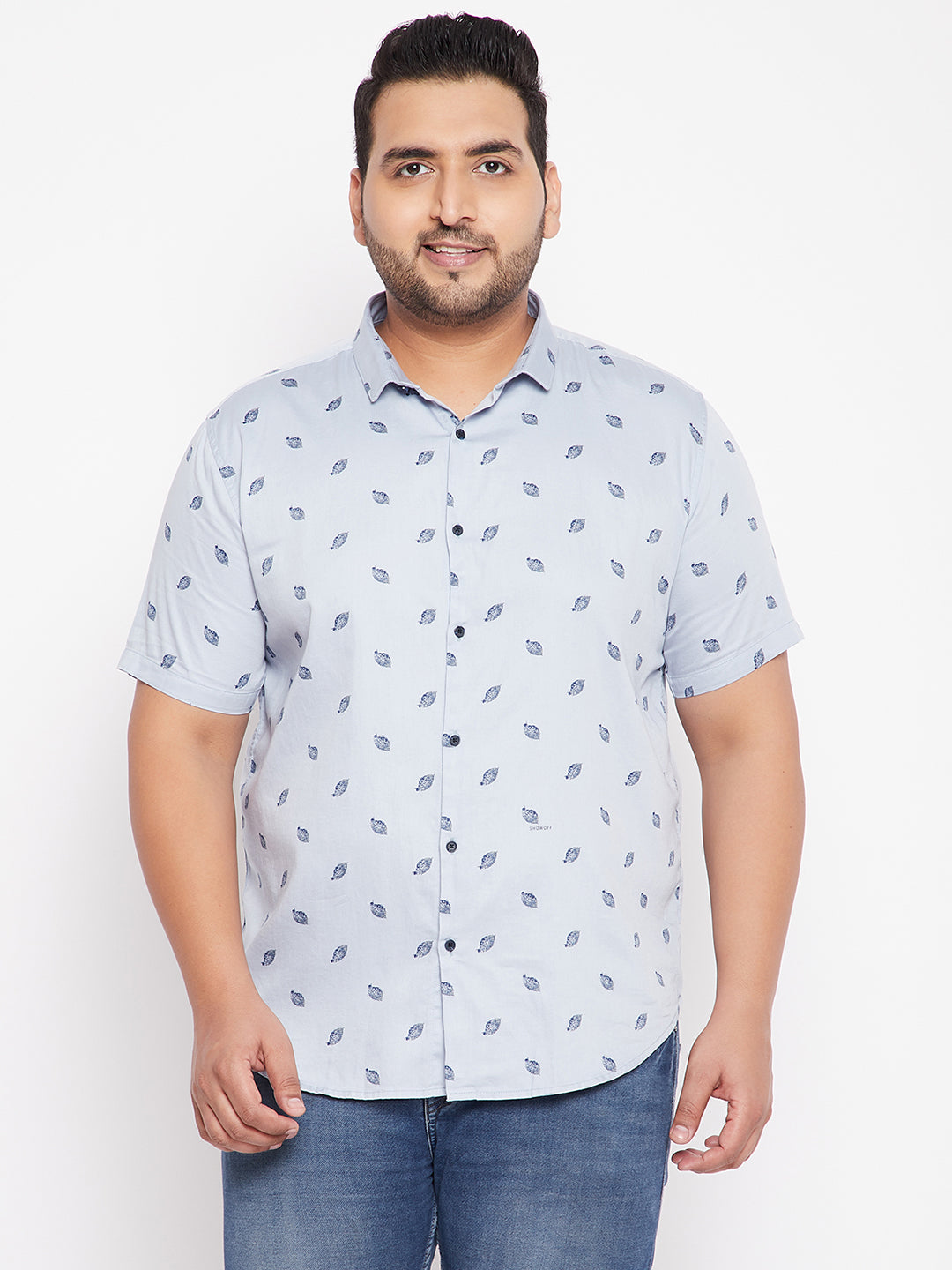 Men Blue Floral Shirt