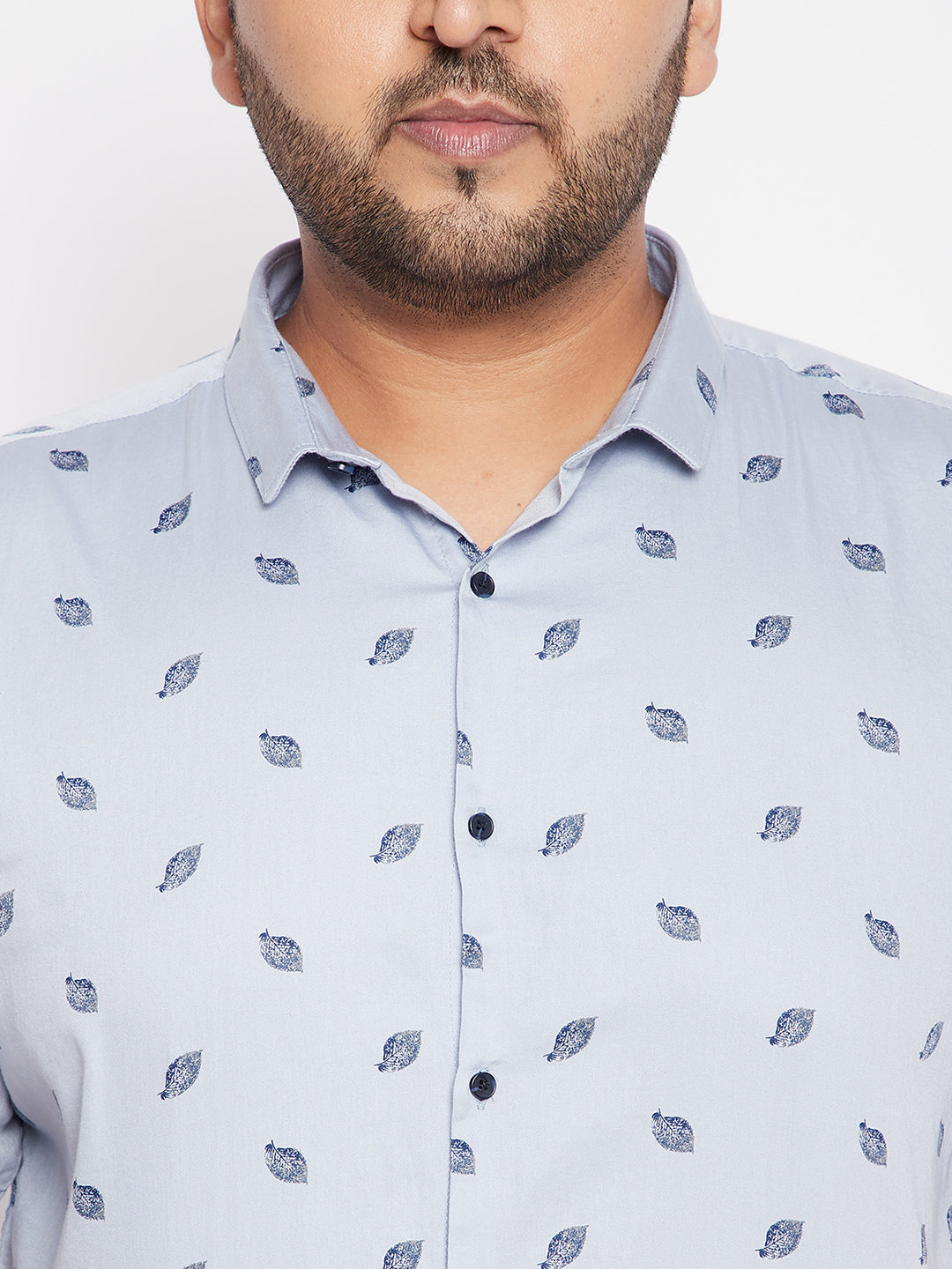 Men Blue Floral Shirt